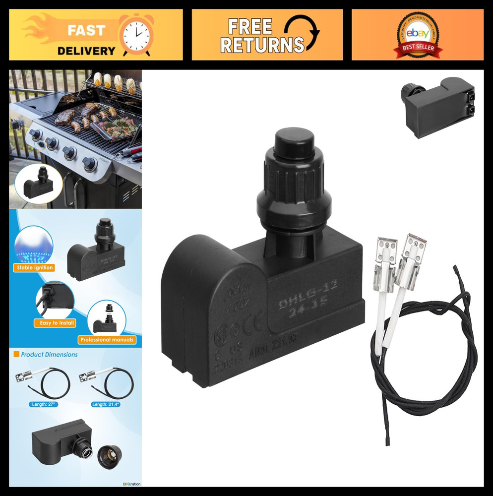 Universal Grill Igniter Module – 2 Outlet Push Button Electronic Ignition for Ch