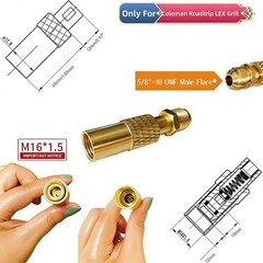 5 Feet Propane Adapter Hose w/ Regulator for Coleman Roadtrip LXE Portable Grill