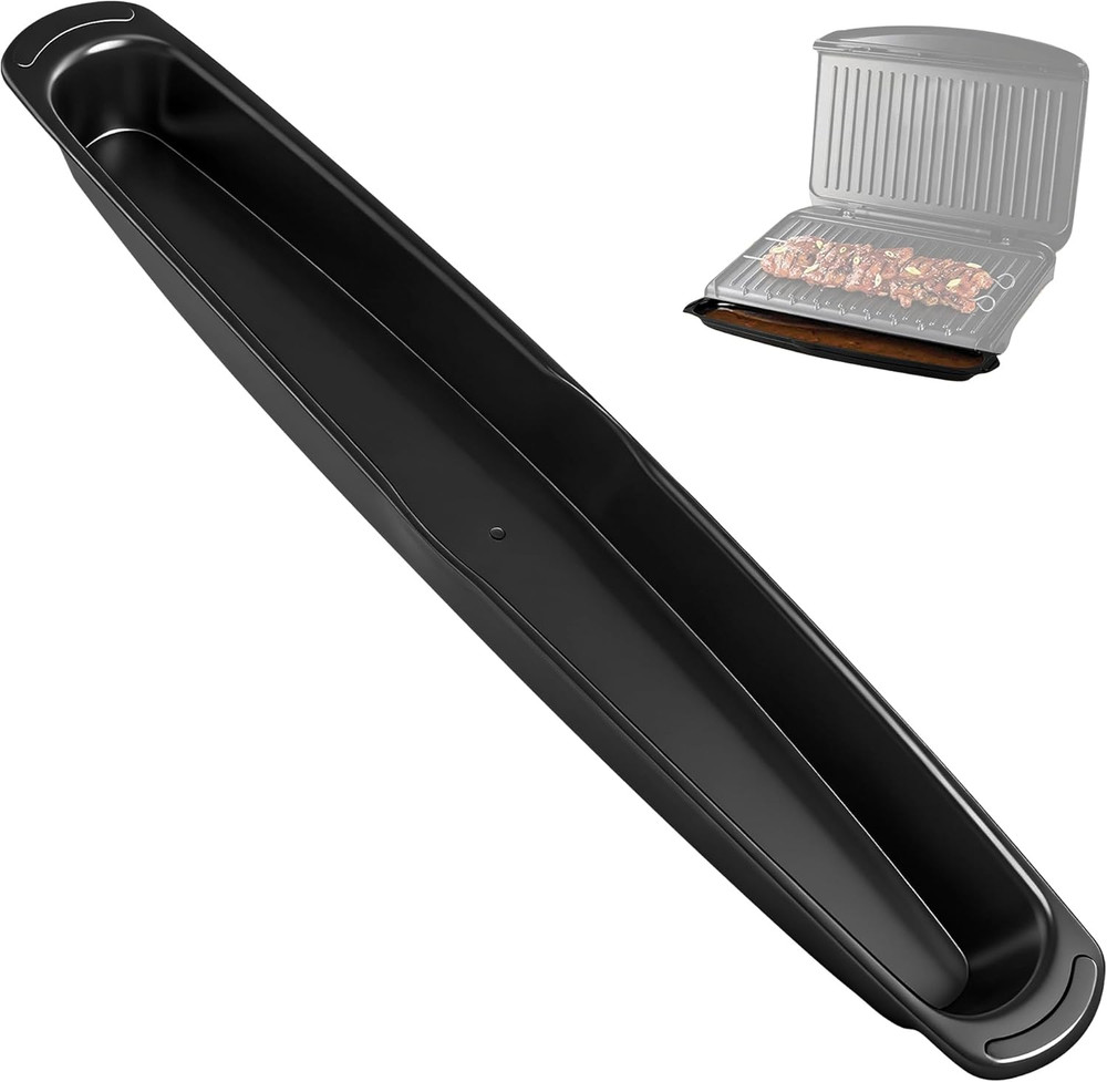 14.5″ Long Grill Oil Grease Catcher Drip Tray Pan for George Foreman Grill Repla