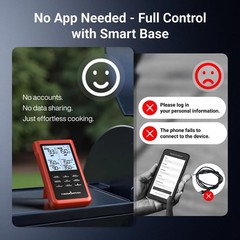 ThermoMaven 3000FT Smart Wireless Meat Thermometer, Sub-1G Long Range, 6 Red