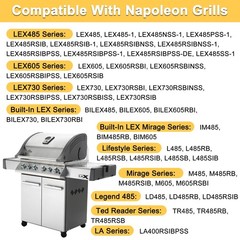 Hipoilk Grill Parts for Napoleon LEX 485, LEX 605, LEX 730, Mirage Series, S8…