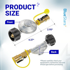 Propane Quick Connect Adapter 1/4 Propane Gas Grill Regulator for 5-50Lbs Tank