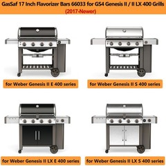GasSaf 17 Inch Flavorizer Bars 66033 for Weber GS4 Genesis II 400 Grills, 304…
