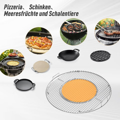 Hinged Cooking Grate for Weber, 22.5 Inch Charcoal Grills, Kettle, Performer, Ma