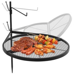 24″ Fire Pit Grill: Master the Flames! Portable, Adjustable, Heavy-Duty Fun!
