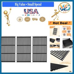 17 Inch Cast Iron Grill Grates for Charbroil TRU Infrared 4-Burner Grill Repl…