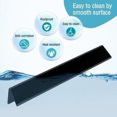 2 Pack Heat Deflector& 5 Pack Flavorizer Bars Grill Replacement Parts for Web…