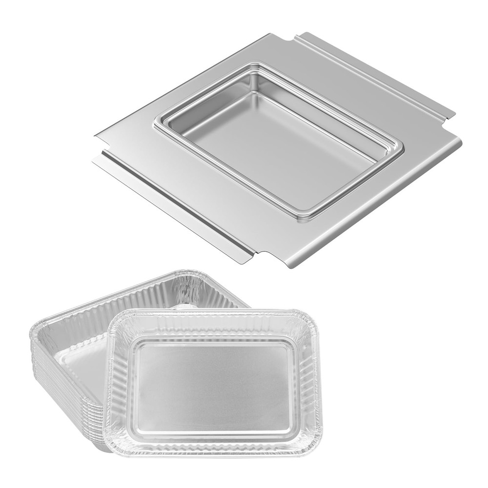 80580 Grill Grease Catch Tray Drip Pan Liners Replacement Parts for Weber Q200