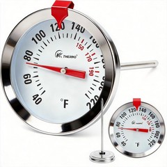 SPOROLWE Meat Thermometer, 2 Inch Large Dial Analog stainless color