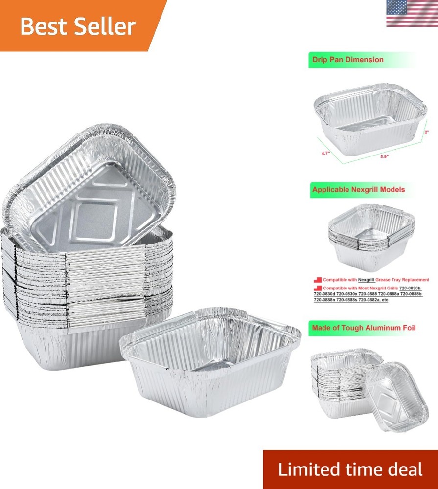 Convenient 30 Pack of Nexgrill Aluminum Grease Catcher Liners – Easy Clean-Up