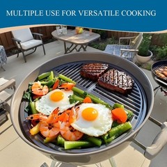Dongftai CH83G Cast Iron Grate Fit 22.5″ charcoal kettle grills like Weber Go…
