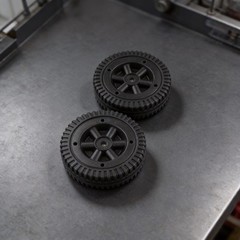 6 Inch Grill Wheels 2 Pack Plastic Replacement for Most Grill Models