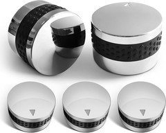 Unicook Chrome Plated Plastic Nonslip Grip Grill Control Knobs-5 Pack