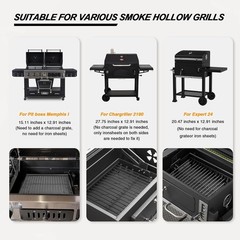 Versatile 15-28 Inch Stretchable Charcoal Tray for High-Temperature Grilling