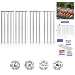 Compatible 4-Pack BBQ Replacement Grates | 19.25″ Stainless Steel Ease of Use