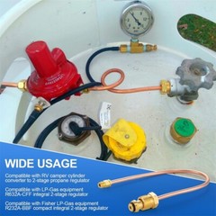 Automatic Changeover Regulator Pigtail POL X 1/4 Inverted Flare 1/4Inch Tubing