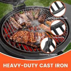 19.5″ Cast Iron Grill Parts for Akorn, Pit Boss, Louisiana, Char-Griller Kamado