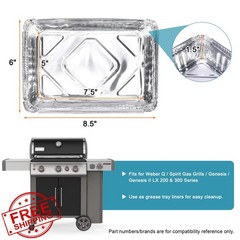 BLUES GRILL PARTS 25 Drip Pans + 4 Pumice Bricks Weber Q
