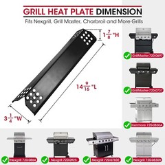 Placa de calor para parrilla de porcelana de 14.56in de largo,para parrilla de g