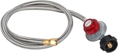 Adjustable 20 PSI Stainless Steel Propane Hose for BBQ, Fryer, and Smoker Use