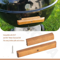 Cherry Wood Replacement Handles for Weber One Touch Grills – 2 Pack