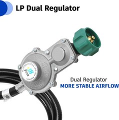 5FT Dual Stage Propane Regulator with Hose – Safe & Durable