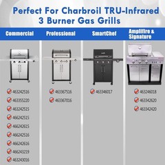 Replacement Grill Grates for 3 Burner Gas Grill – 17 Inch Cast Iron Cooking Grid