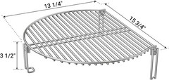 Stainless Steel Grill Expander Cooking Grate Fits for Charcoal and Ceramic Gr…