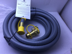 25 Feet 1/2 Inch ID Natural Gas Grill Hose with Quick Connect Fittings, Natural