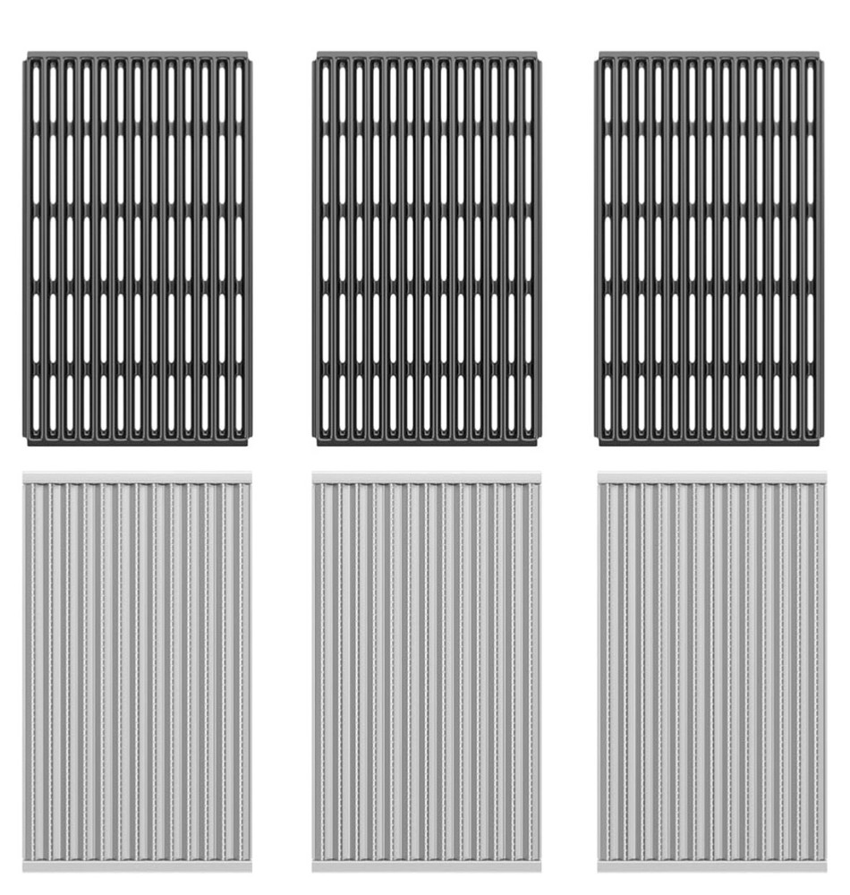 BBQ-PLUS Porcelain-Enamel Cooking Grid Grate Emitter Plates for Charbroil