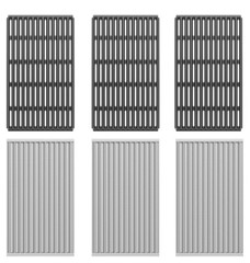 BBQ-PLUS Porcelain-Enamel Cooking Grid Grate Emitter Plates for Charbroil