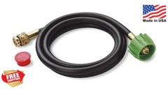 Weber Adapter Hose for Q‑Series & Gas Go‑Anywhere Grills, 6‑Feet, Black – Connec
