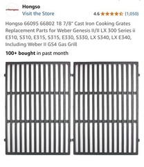 66095 66802 Genesis II Grill Grate Replacement Parts for Weber Genesis ii 300Ser