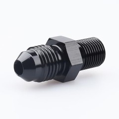1/8″ BSP Male Flare to -4 AN Fitting Adapter Straight 4AN to 1/8*28 BSP Black