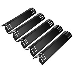 Grill Heat Plates Porcelain Burner Covers 5 Pack Flame Tamer for Gas Grills
