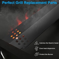 Set of 6 Grill Heat Plates and 6 Burner Tubes with Igniter Electrode Replacem…