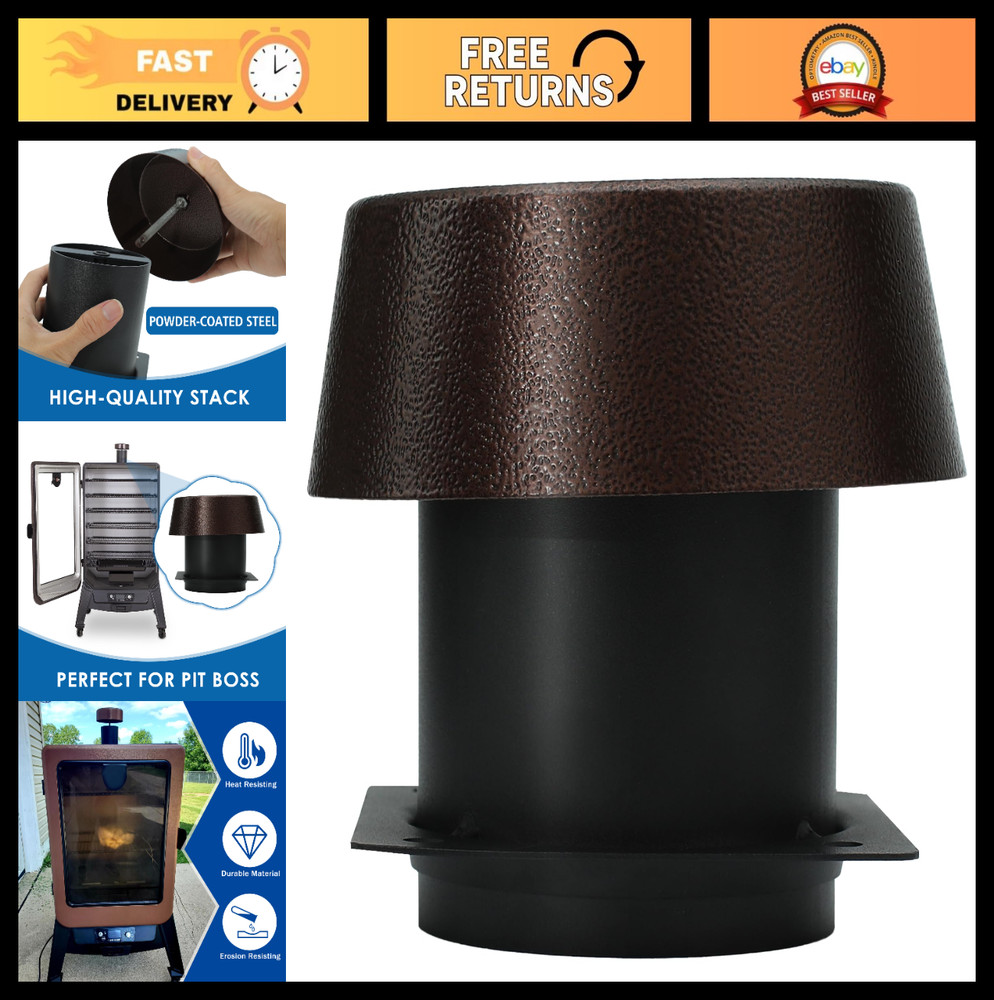 Vertical Smoker Chimney Stack & Cap Kit for Pit Boss 5/7 Series Pellet Grills