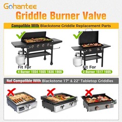 Griddle Burner Valve Compatible with Blackstone 36 Gas Grill 1554,…