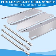 Ultimate Grill Repair Kit with Burners & Heat Shields for Charmglow & Nexgrill
