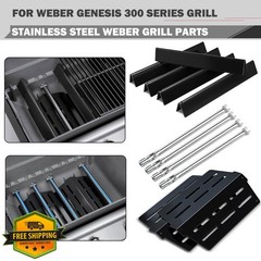 Genesis E-330 Grill Parts 4 Burners Flavorizer Bars Heat Deflector