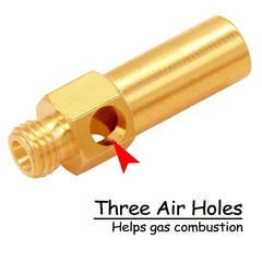 Uenede 10PCS Brass Burner Jet Nozzle for Cast Iron Propane Gold
