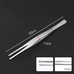 Long Stainless Steel Tweezers 2 Pcs 20 25 30cm for Kitchen and BBQ Use
