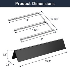 Grill Parts for Weber Spirit 300 & Spirit II 300 7636 Bars 69787 Burners Set