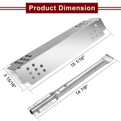 Grill Replacement Parts Charbroil 463722313 463722314 Heat Plate Burner Tube