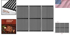 17″ Charbroil Grill Grates – Heavy-Duty, Non-Stick Cast Iron for Perfect Marks
