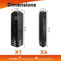 Grill Heat Plate Replacement for Dyna-Glo 5 Burner 5pcs grill heat plate