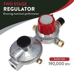 2-Stage Auto Changeover LP Propane Gas Regulator With Two 12 Inch Pigtails