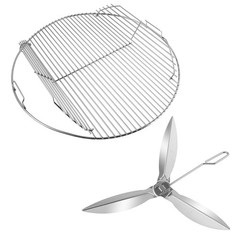 22” Charcoal Grill Replacement Parts – Hinged Cooking Grate & One-Touch Cleanin