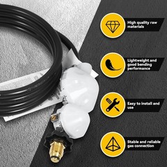 12 FT Compatible for mr heater buddy heaters Propane Hose with Regulator for …