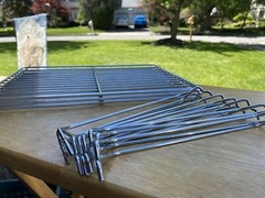 New Kenmore 146.23766310 BBQ Grill Smoker Grates Set of (3) Complete w/Brackets